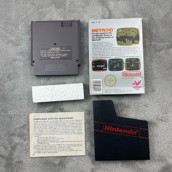 Metroid Nintendo NES Authentic Original Tested Vintage Game Complete In Box - Picture 3 of 13
